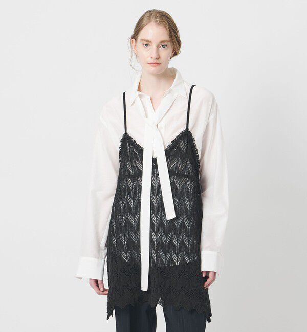 AEWEN MATOPH「＜AEWEN MATOPH＞ニットレースキャミソールワンピース」|ワンピース|BLACK