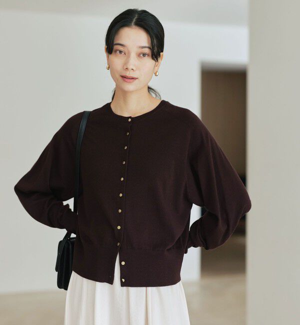 UNITED ARROWS green label relaxing「エブリニット 2WAY カーディガン ウォッシャブル」|カーディガン|DK.BROWN