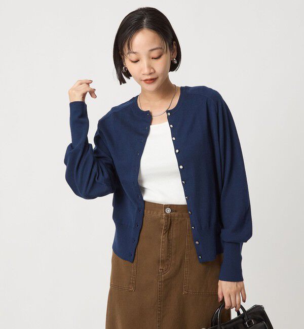 UNITED ARROWS green label relaxing「エブリニット 2WAY カーディガン ウォッシャブル」|カーディガン|NAVY