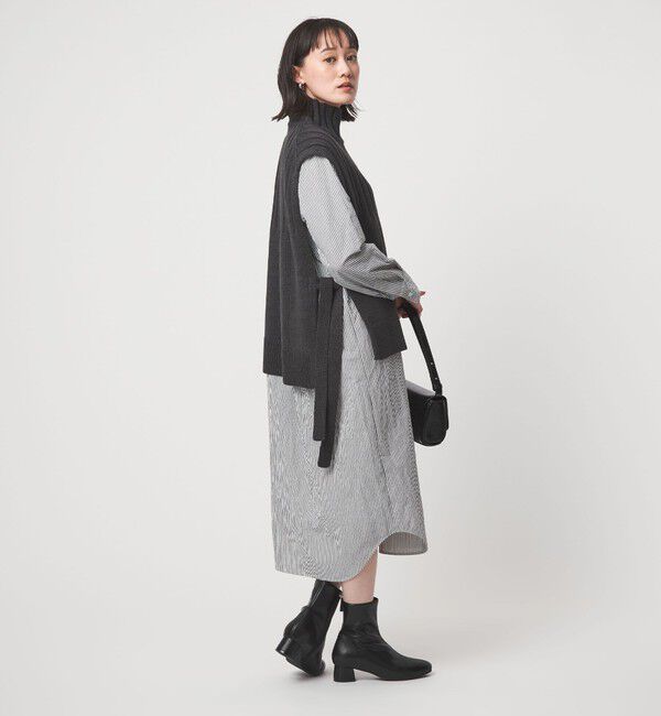 UNITED ARROWS green label relaxing「ニット ベスト &times; シャツ ワンピース セット」|ワンピース|