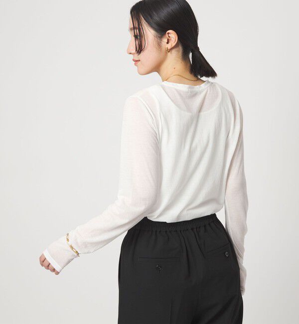 UNITED ARROWS green label relaxing「【WEB限定】＜at ease＞シアー テンジク ロングスリーブ カットソー」|Tシャツ・カットソー|