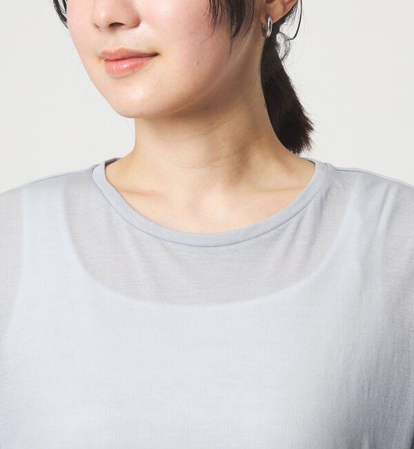 UNITED ARROWS green label relaxing「【WEB限定】＜at ease＞シアー テンジク ロングスリーブ カットソー」|Tシャツ・カットソー|