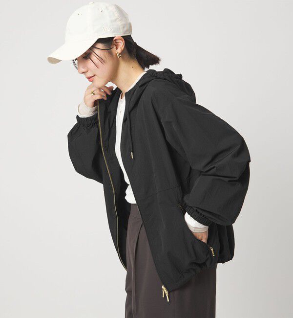 UNITED ARROWS green label relaxing「【WEB限定】＜at ease＞フード ブルゾン マシンウォッシャブル 撥水 UVカット」|ブルゾン・スタジャン|