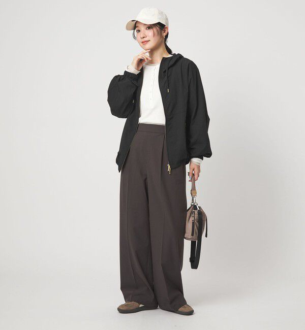 UNITED ARROWS green label relaxing「【WEB限定】＜at ease＞フード ブルゾン マシンウォッシャブル 撥水 UVカット」|ブルゾン・スタジャン|