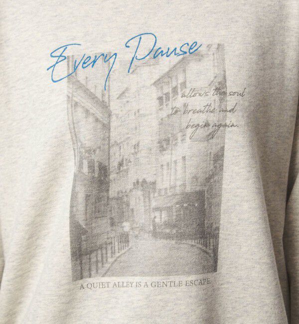 UNITED ARROWS green label relaxing「【WEB限定】＜at ease＞フォト プリント スウェット プルオーバー」|スウェット・ジャージ|