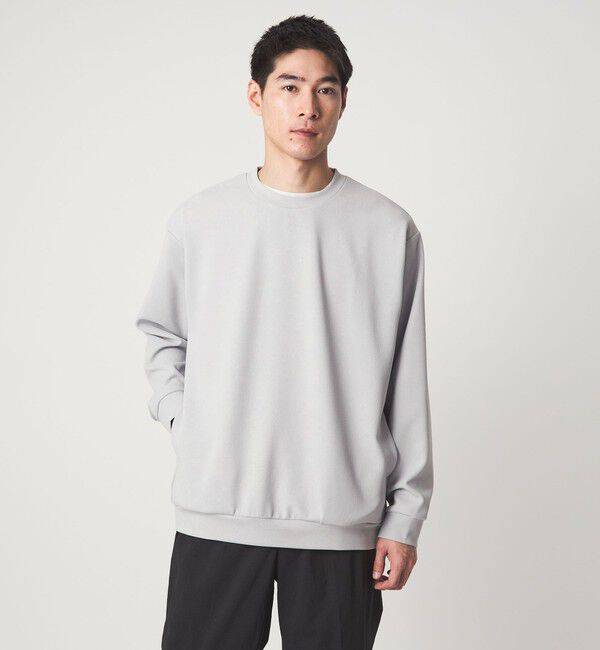 UNITED ARROWS green label relaxing「アムンゼン ツイル クルーネック ロングスリーブ カットソー -UVカット・吸水速乾・抗菌-」|Tシャツ・カットソー|LT.GRAY