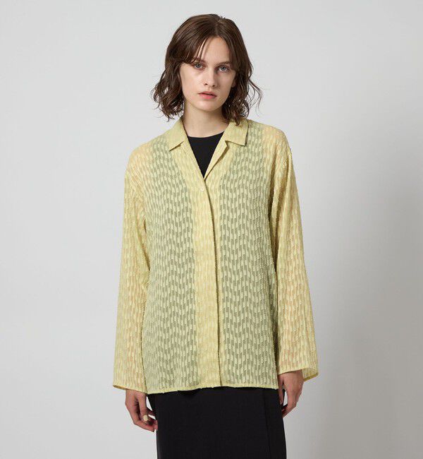 STEVEN ALAN「＜Steven Alan＞シフォン ジャガード シャツ」|シャツ・ブラウス|YELLOW