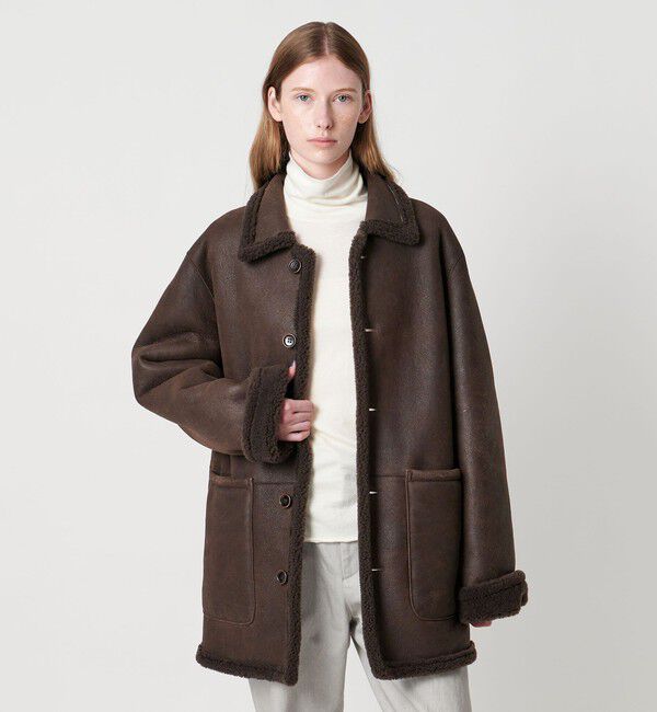 STEVEN ALAN「＜Steven Alan＞ムートン リバーシブル ブルゾン」|その他|DK.BROWN