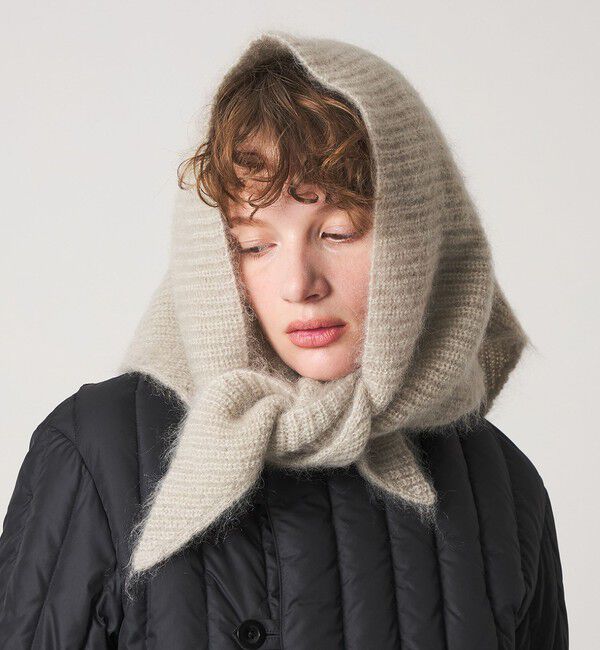 STEVEN ALAN「＜Steven Alan＞モヘヤ ミックス トライアングル ストール」|マフラー|OFF WHITE