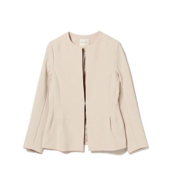 Demi-Luxe BEAMS 「トリアセ ペプラムジャケット＊」|ノーカラージャケット|