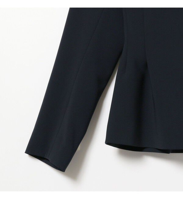 Demi-Luxe BEAMS 「トリアセ ペプラムジャケット＊」|ノーカラージャケット|