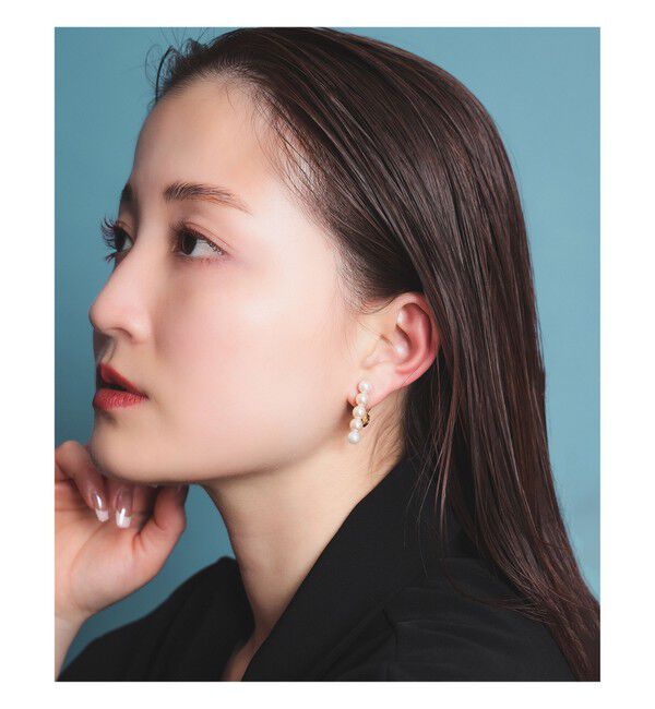 Demi-Luxe BEAMS 「【別注】jour couture / full.01 パールイヤリング」|イヤリング|WHITE