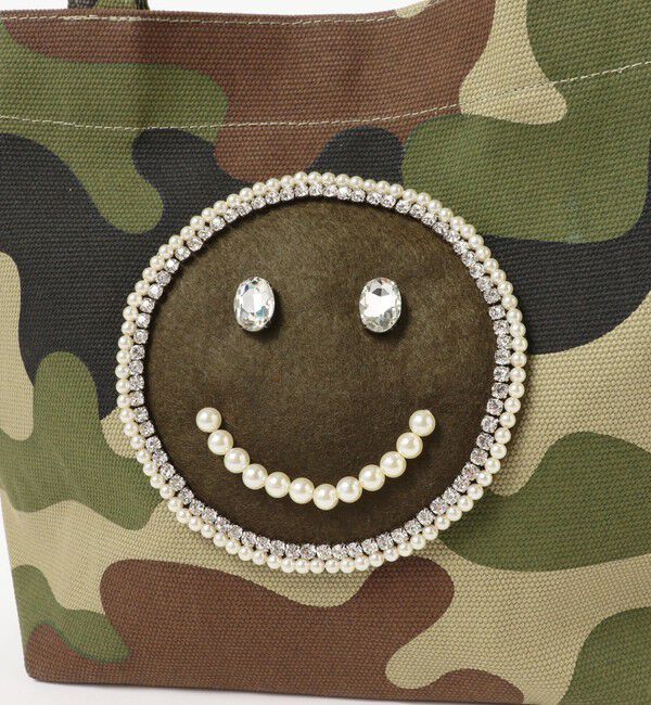 Ray BEAMS 「ECODECO / カモフラ スマイル トートバッグ」|トートバッグ|