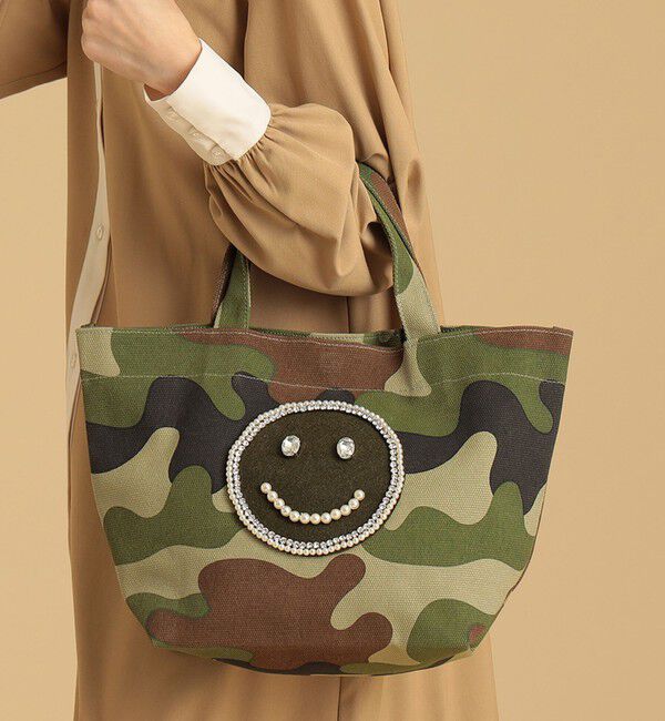 Ray BEAMS 「ECODECO / カモフラ スマイル トートバッグ」|トートバッグ|