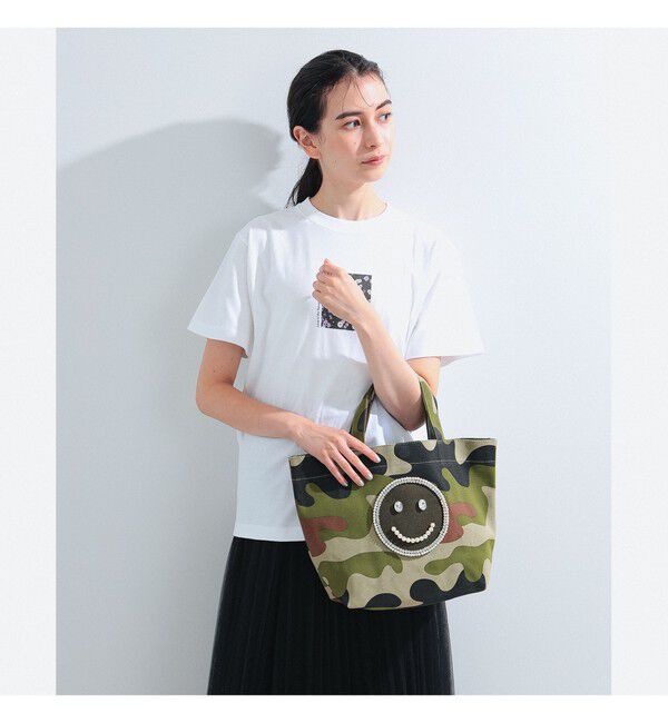 Ray BEAMS 「ECODECO / カモフラ スマイル トートバッグ」|トートバッグ|