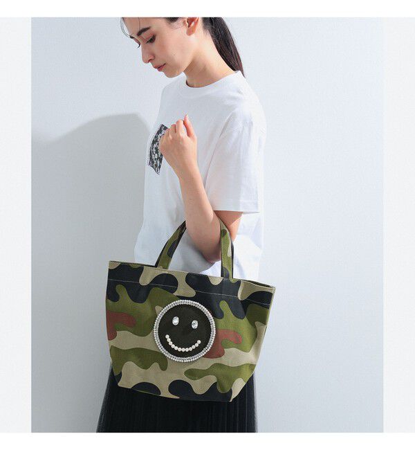 Ray BEAMS 「ECODECO / カモフラ スマイル トートバッグ」|トートバッグ|