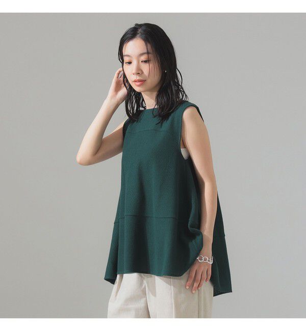 Demi-Luxe BEAMS 「ラッセルメッシュ ノースリーブ プルオーバー」|Tシャツ・カットソー|