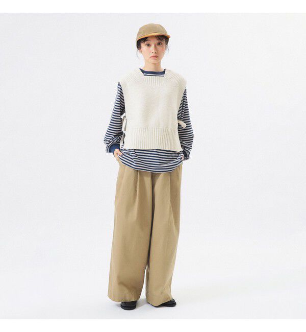 BEAMSBOY「サイド リボン レッドクロス ベスト」|ベスト・ジレ|