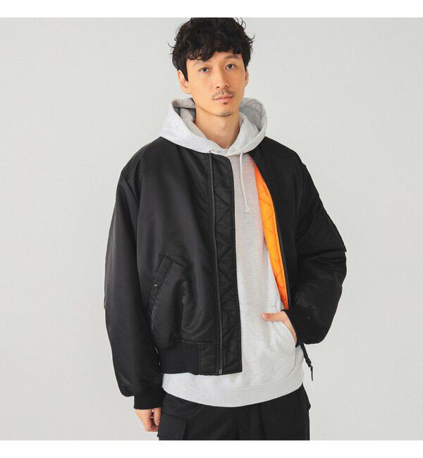 BEAMS「リラックスフィット THERMOLITE(R) MA-1 （撥水）」|ブルゾン・スタジャン|