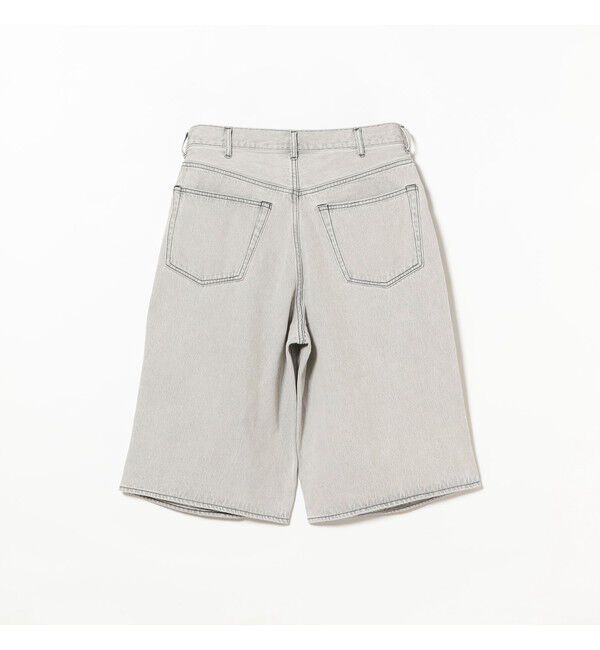 BEAMS「5ポケット クウォーターレングス ワイドデニム」|デニム|