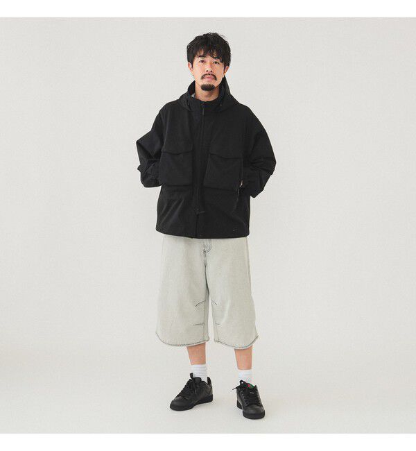 BEAMS「5ポケット クウォーターレングス ワイドデニム」|デニム|