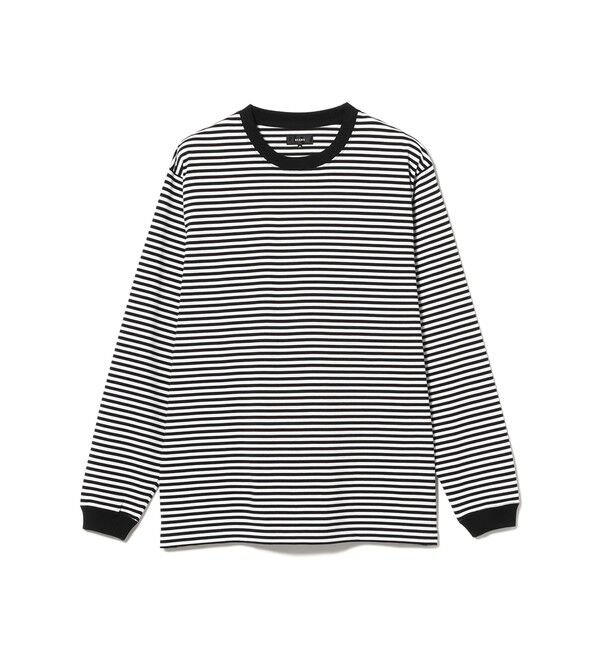 BEAMS「ボーダー ロングスリーブTシャツ」|Tシャツ・カットソー|BLACK