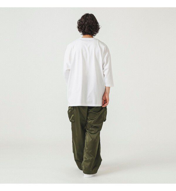 BEAMS「シルケット 8分袖 クルーネック Tシャツ」|Tシャツ・カットソー|