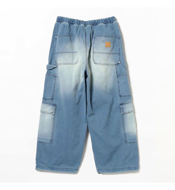 BEAMS「ワイドストレート ダック ダブルニー カーゴパンツ」|チノ|