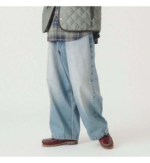 BEAMS「ワイドストレート バルーン デニムパンツ」|デニム|