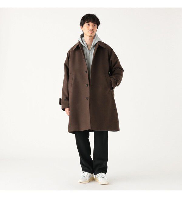BEAMS「ワイドフィット フリース ステンカラーコート」|ダッフルコート|