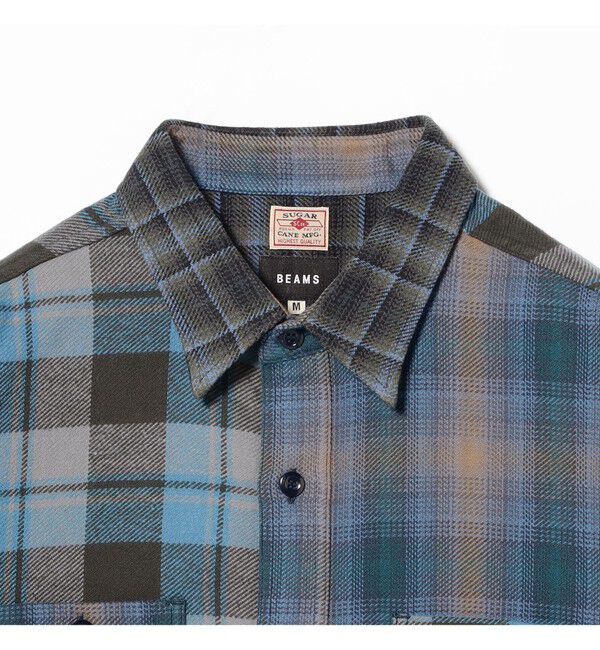 BEAMS「【別注】SUGAR CANE / クレイジー ワークシャツ」|シャツ・ブラウス|