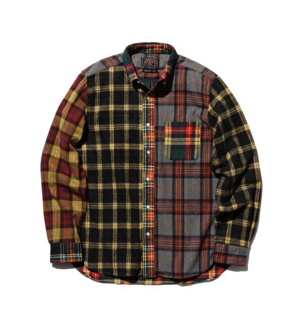 BEAMS PLUS「B.D. flannel Plaid Panel」|シャツ・ブラウス|YELLOW