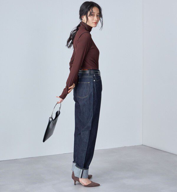 SHIPS for women「〈手洗い可能〉ドライタッチ リブ タートル」|Tシャツ・カットソー|