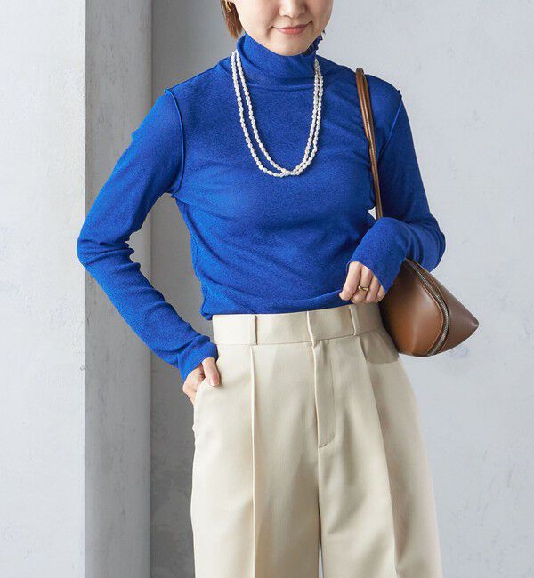 SHIPS for women「〈手洗い可能〉ドライタッチ リブ タートル」|Tシャツ・カットソー|