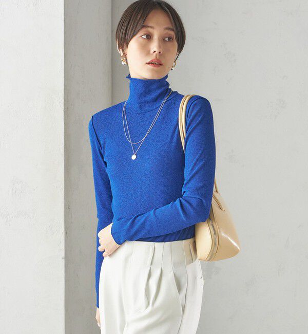 SHIPS for women「〈手洗い可能〉ドライタッチ リブ タートル」|Tシャツ・カットソー|