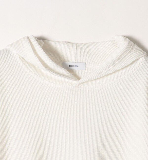 SHIPS any「SHIPS any:〈洗濯機可能〉ワッフル フーディ プルオーバー」|Tシャツ・カットソー|