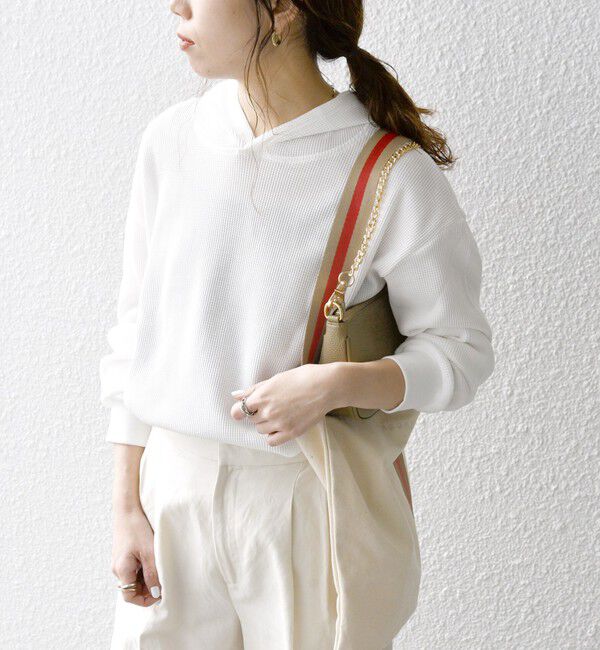 SHIPS any「SHIPS any:〈洗濯機可能〉ワッフル フーディ プルオーバー」|Tシャツ・カットソー|