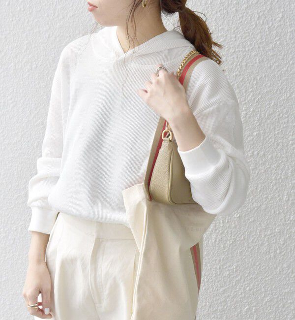 SHIPS any「SHIPS any:〈洗濯機可能〉ワッフル フーディ プルオーバー」|Tシャツ・カットソー|