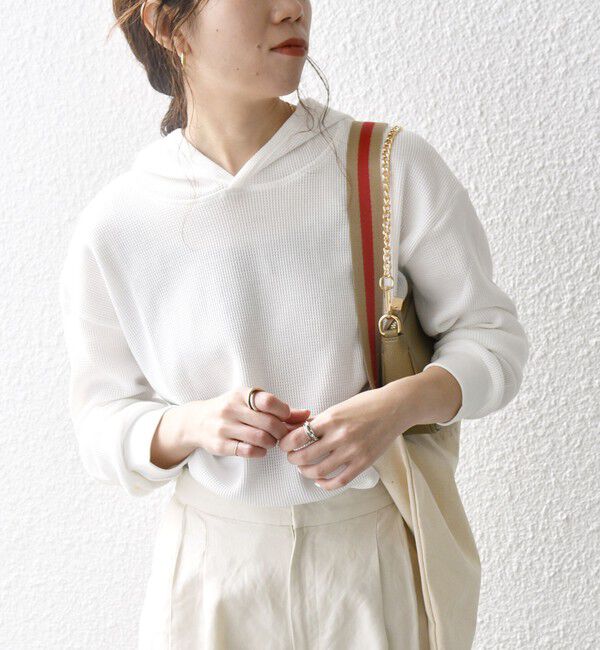 SHIPS any「SHIPS any:〈洗濯機可能〉ワッフル フーディ プルオーバー」|Tシャツ・カットソー|