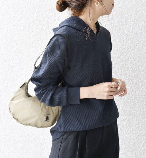 SHIPS any「SHIPS any:〈洗濯機可能〉ワッフル フーディ プルオーバー」|Tシャツ・カットソー|ネイビー