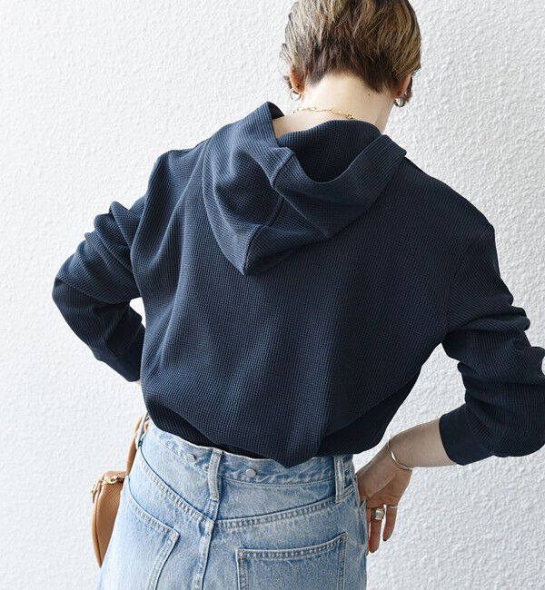 SHIPS any「SHIPS any:〈洗濯機可能〉ワッフル フーディ プルオーバー」|Tシャツ・カットソー|