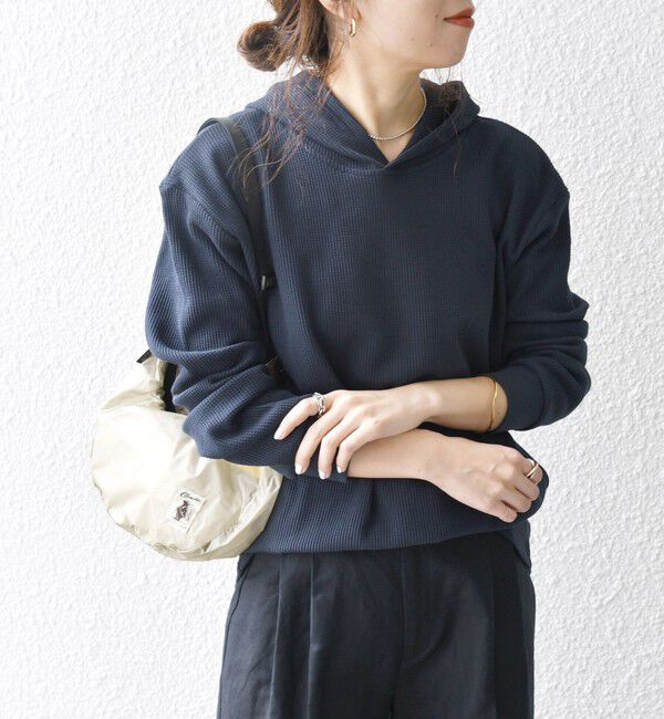 SHIPS any「SHIPS any:〈洗濯機可能〉ワッフル フーディ プルオーバー」|Tシャツ・カットソー|