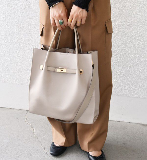 SHIPS any「《一部追加予約》SHIPS any: A4 メタル フィッティング トート バッグ」|トートバッグ|