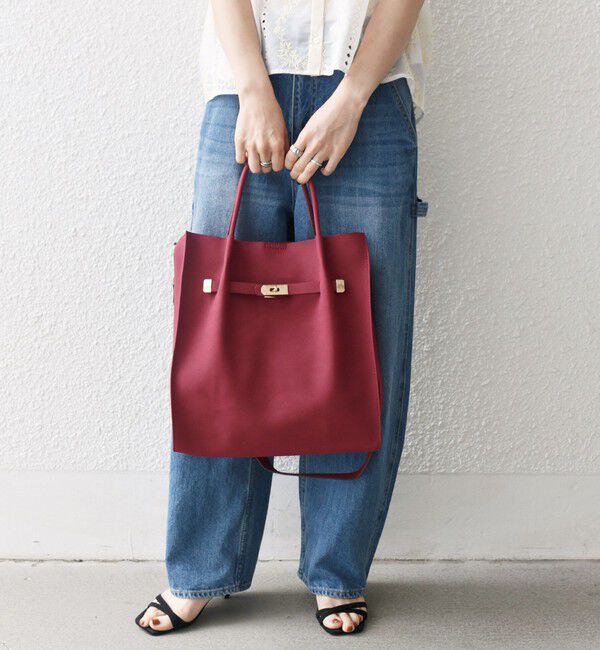 SHIPS any「《一部追加予約》SHIPS any: A4 メタル フィッティング トート バッグ」|トートバッグ|