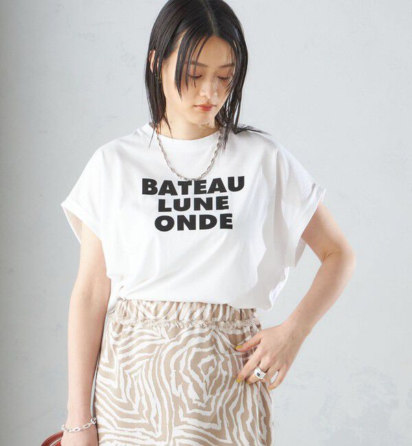 SHIPS for women「ローズペトール 半袖 プリント TEE」|Tシャツ・カットソー|