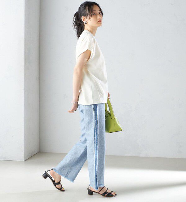 SHIPS for women「ローズペトール 半袖 プリント TEE」|Tシャツ・カットソー|