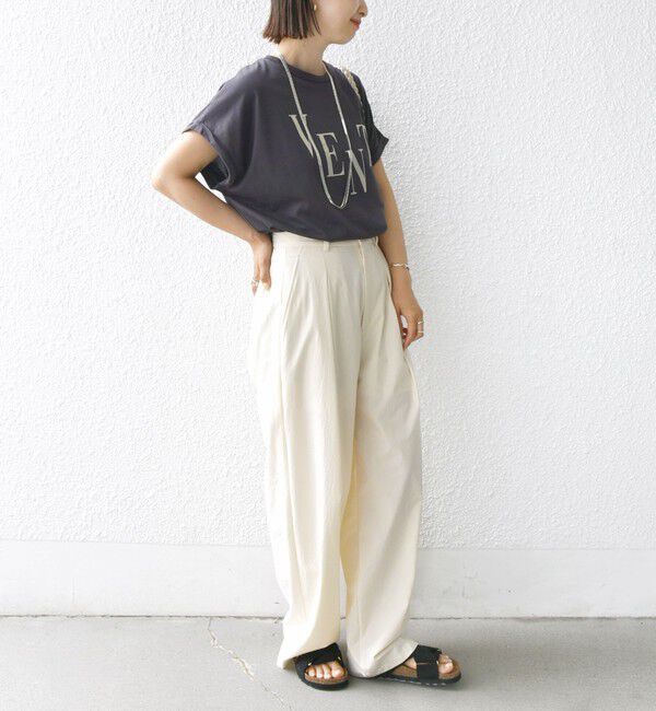 SHIPS for women「ローズペトール 半袖 プリント TEE」|Tシャツ・カットソー|