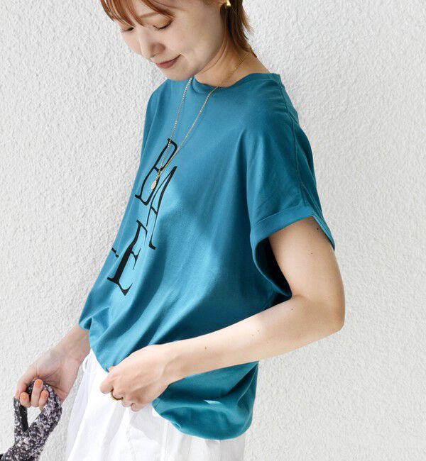 SHIPS for women「ローズペトール 半袖 プリント TEE」|Tシャツ・カットソー|