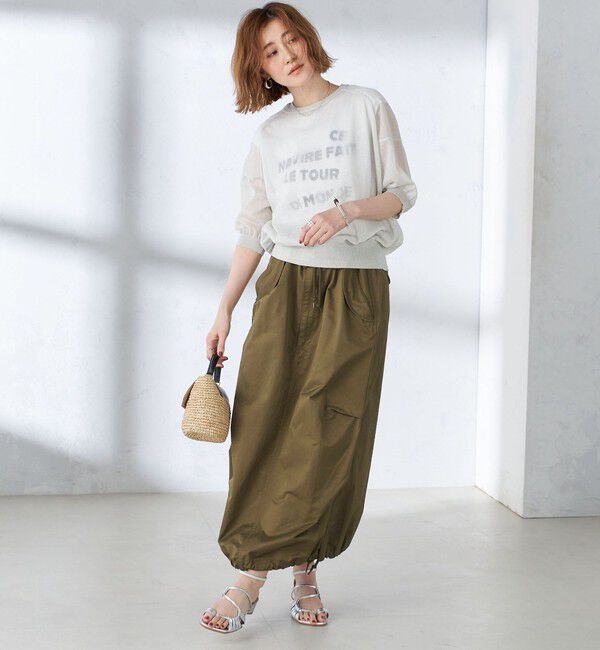 SHIPS for women「〈手洗い可能〉シアー ラメ 半袖 サマー ニット」|ニット・セーター|