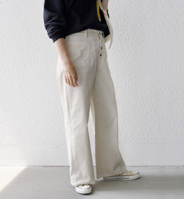 SHIPS any「SHIPS any:〈洗濯機可能〉コーデュロイ フロント ボタン セミワイド パンツ」|その他|